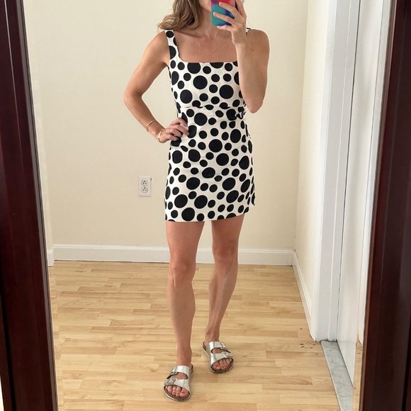NWT Zara Studio Polka Dot Sleeveless Mini Dress Low Back Sz XS - Picture 3 of 14